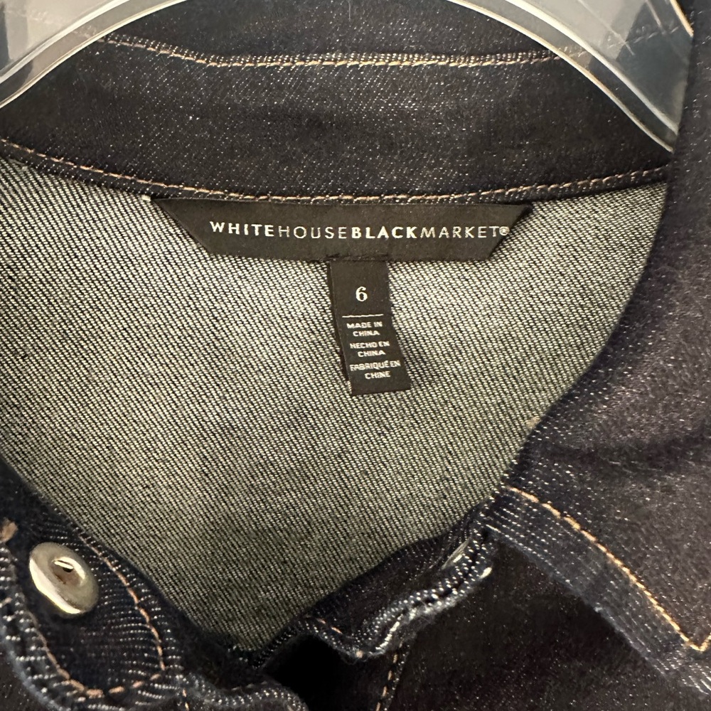 White House Black Market Dark Denim Dress - Picture 3 of 8